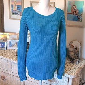 Bright blue sweater
